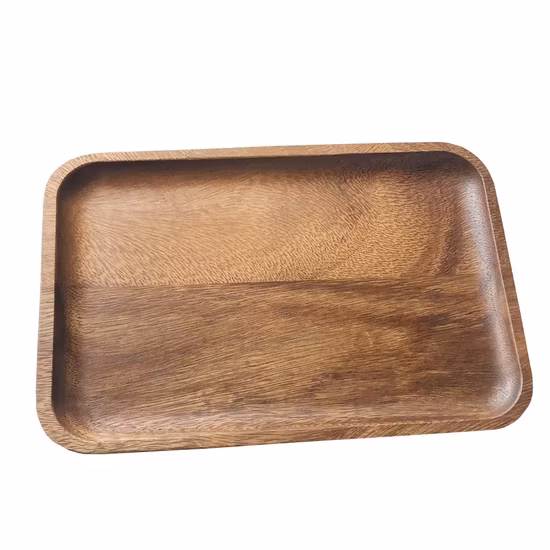 Bandeja de madera de bambú de alta calidad para servir alimentos FSC BSCI