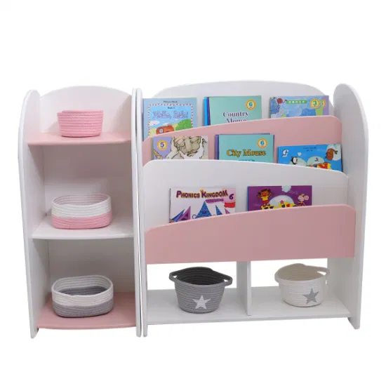 Gabinete de almacenamiento y estantería para niños decorativos y coloridos