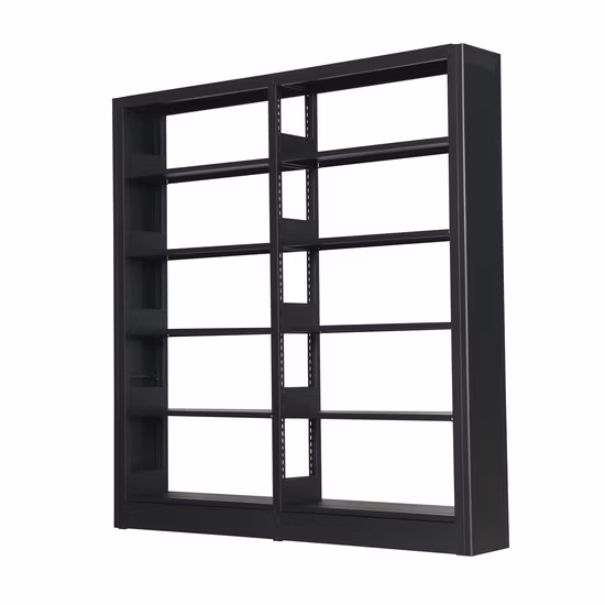Estantería de Metal de 4 niveles de diseño antiguo moderno, estantería Industrial decorativa plegable para biblioteca, biblioteca de doble cara